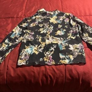 WOMEN'S PUMA CRYSTAL GALAXY PRINTED LONG-SLEEVE FITTED SHIRT